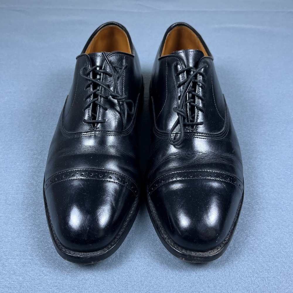 Allen Edmonds Byron Black Leather Cap Toe Oxford Dress Shoes Mens 8 E 2004 5130